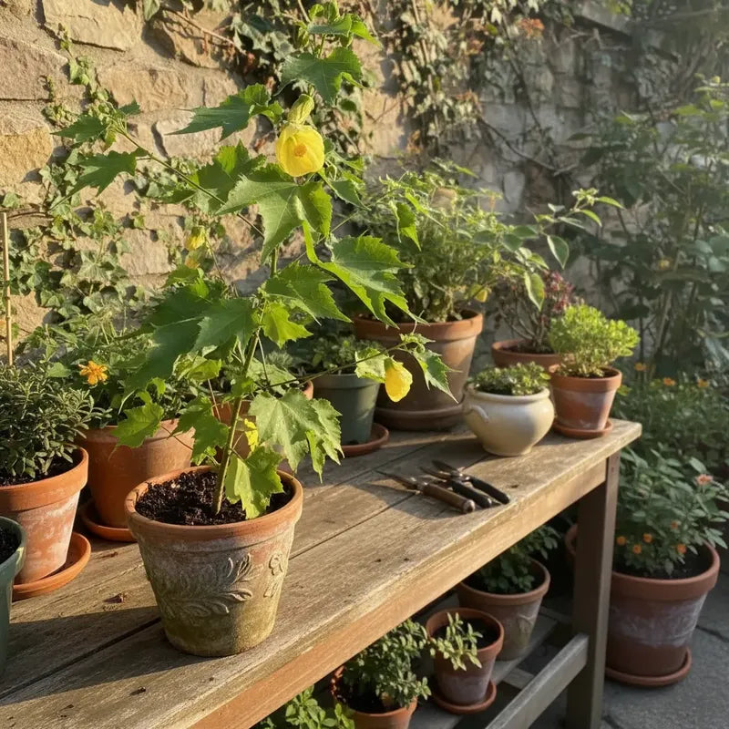 Abutilon Farolito Chino Arbusto Ornamental Pequeño 40cm Amarillo