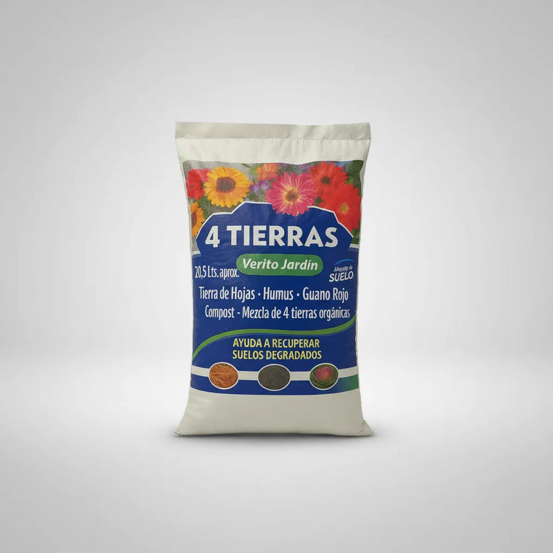 Sustrato Premium Orgánico 4 Tierras 20 Litros Verito Jardin