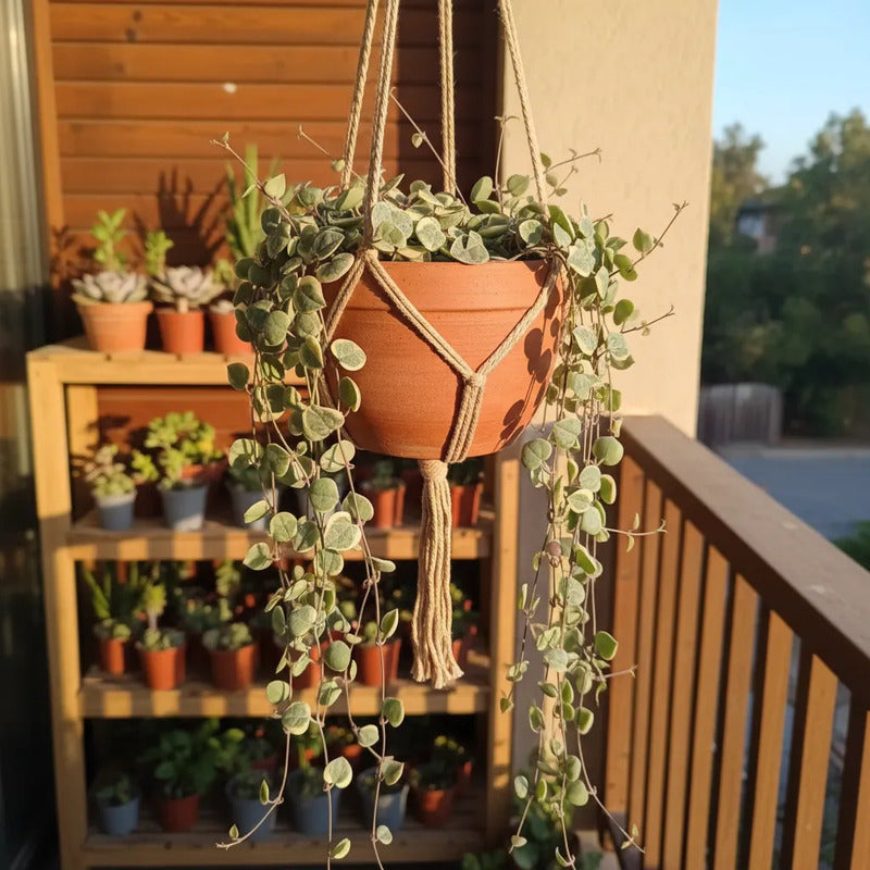 Ceropegia Woodi Variegada Cadena De Corazones Suculenta