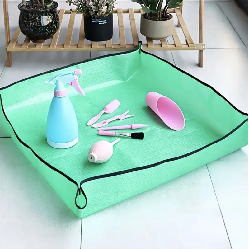 Alfombra Transplante Mat Para Plantas Multiuso Impermeable 100 CM 75 CM Verde