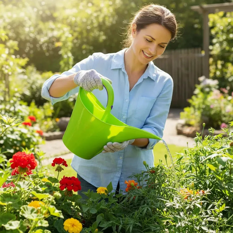 Regadera Plastico Para Plantas 2 Litros Verde Claro