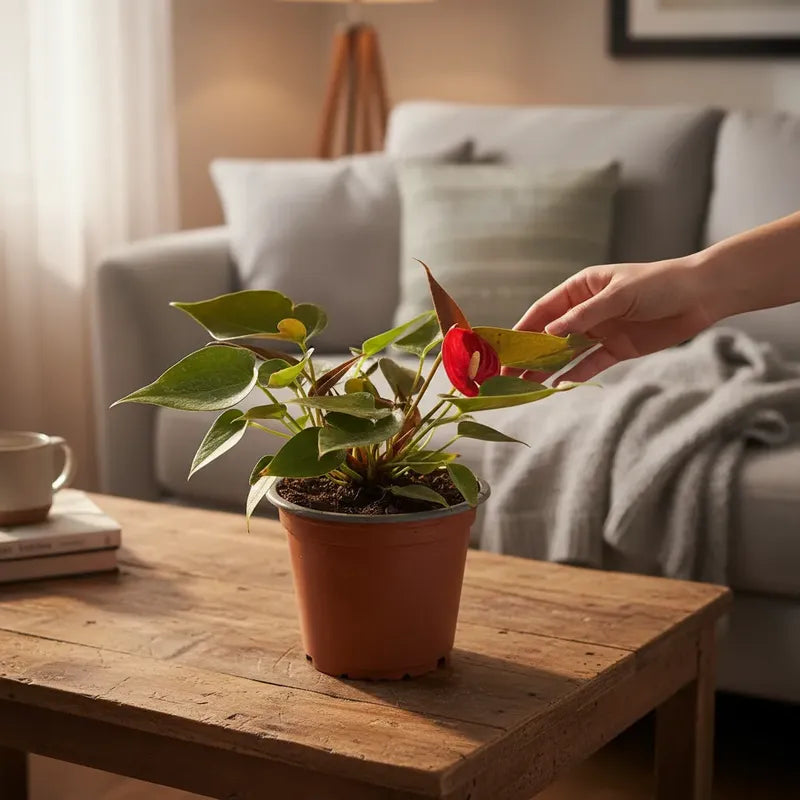 Anturio Planta Interior Ornamental Rojo Grande