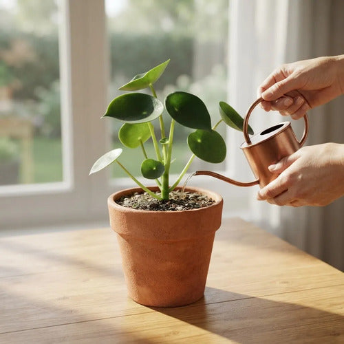 Cucharita Peperomia Pequeña Planta Interior Decorativa