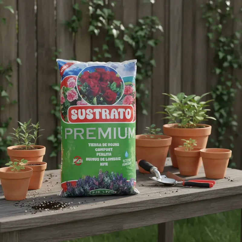 Sustrato Premium 18 Litros Plantas De Interior Y Exterior