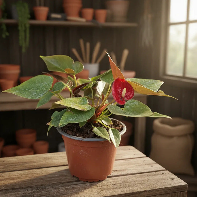 Anturio Planta Interior Ornamental Rojo Grande