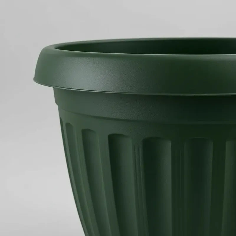 Macetero Plástico  Terracota 50cm Diámetro Verde Oscuro Verd