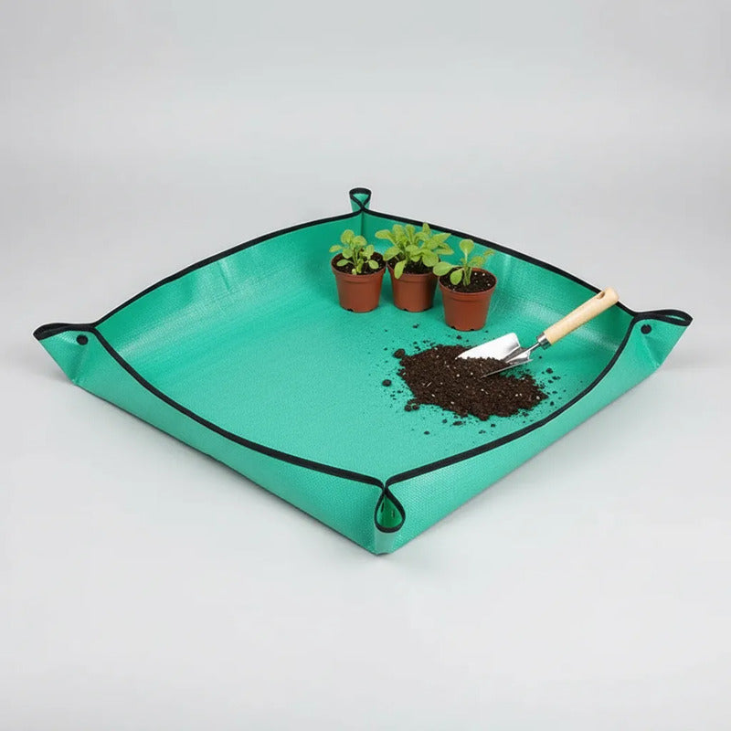 Alfombra Transplante Mat Para Plantas Multiuso Impermeable 66 Cm Verde