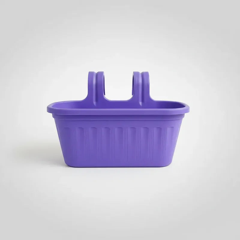 Macetero Maceta Colgante Plástico Balcón Dúo Violeta