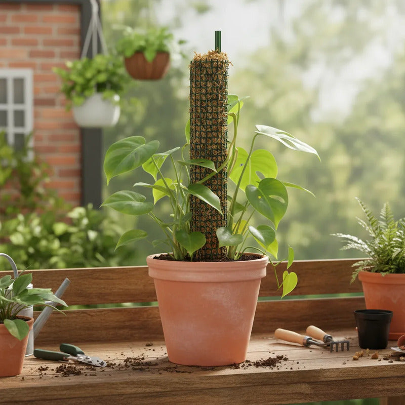 Tutor Musgo Sphagnum 50cm Con Estaca Para Plantas Trepadoras