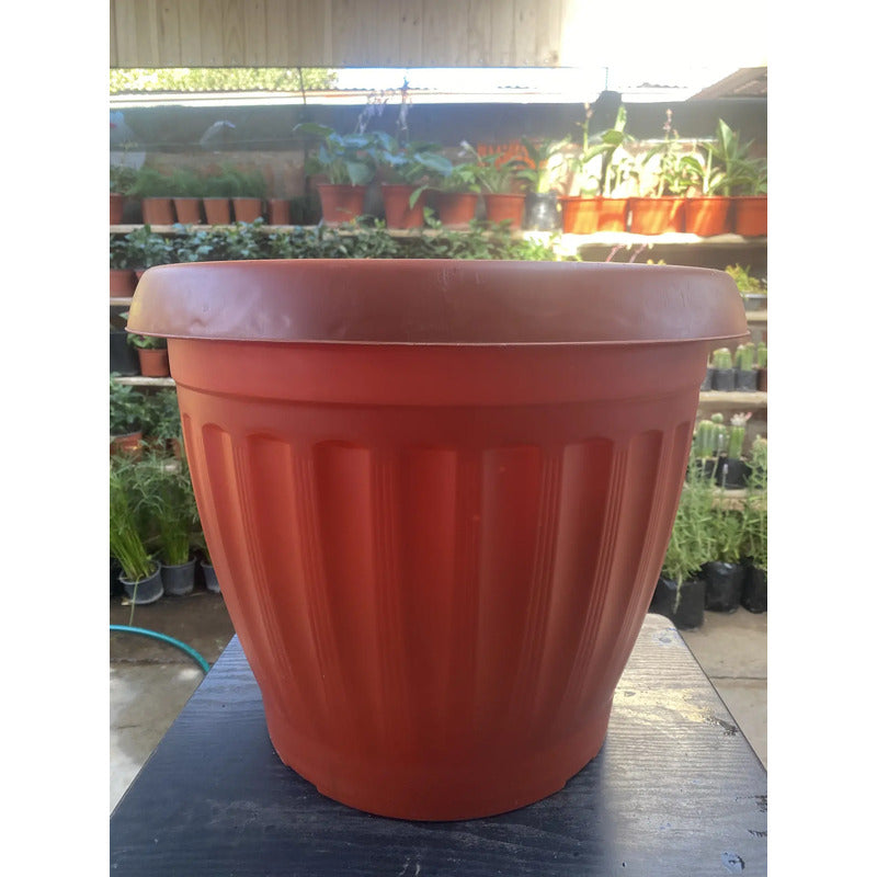 Macetero Plástico Terracota 40cm Diámetro Terracota