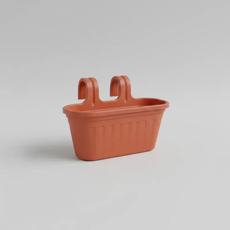 Macetero Maceta Colgante Plástico Balcón Dúo Terracota