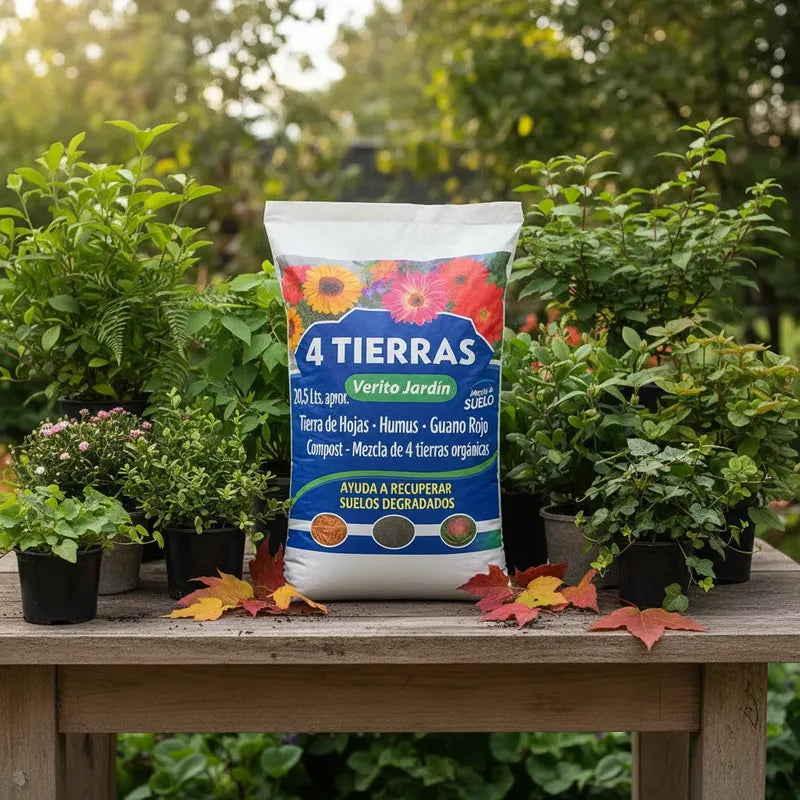 Sustrato Premium Orgánico 4 Tierras 20 Litros Verito Jardin