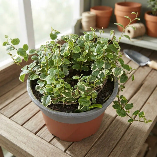 Ficus Repens Variegado Planta Trepadora