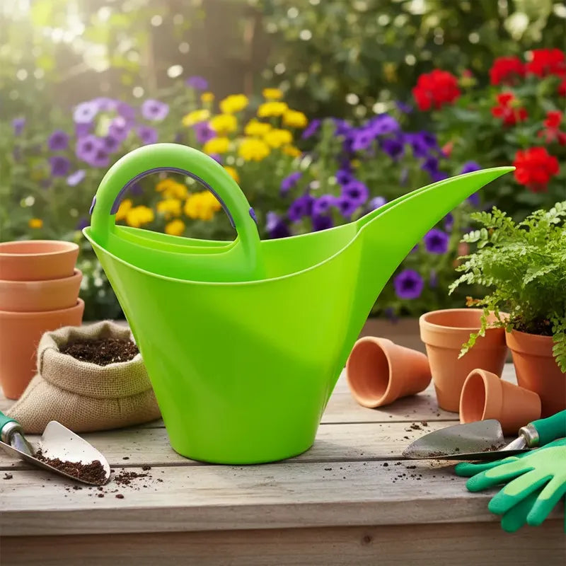 Regadera Plastico Para Plantas 2 Litros Verde Claro