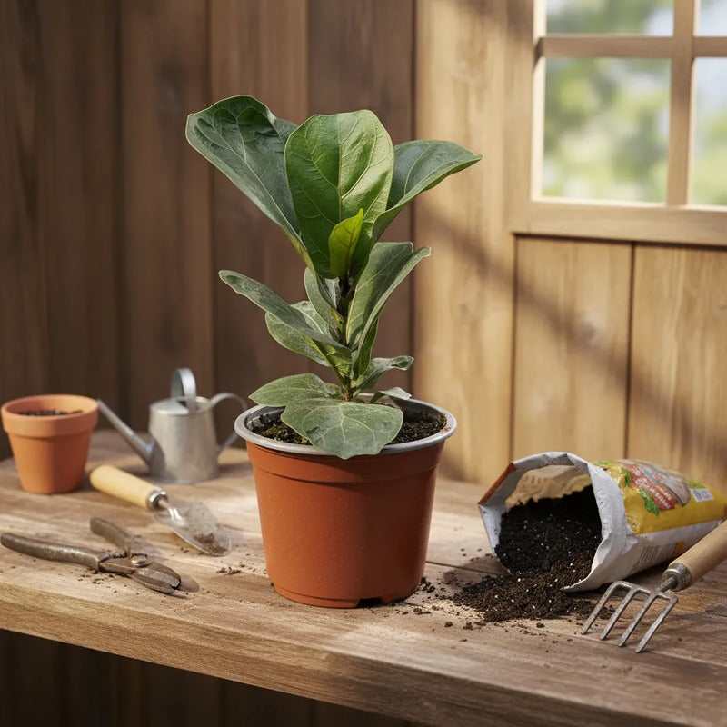 Ficus Lyrata Bambino Planta Pequeña Interior
