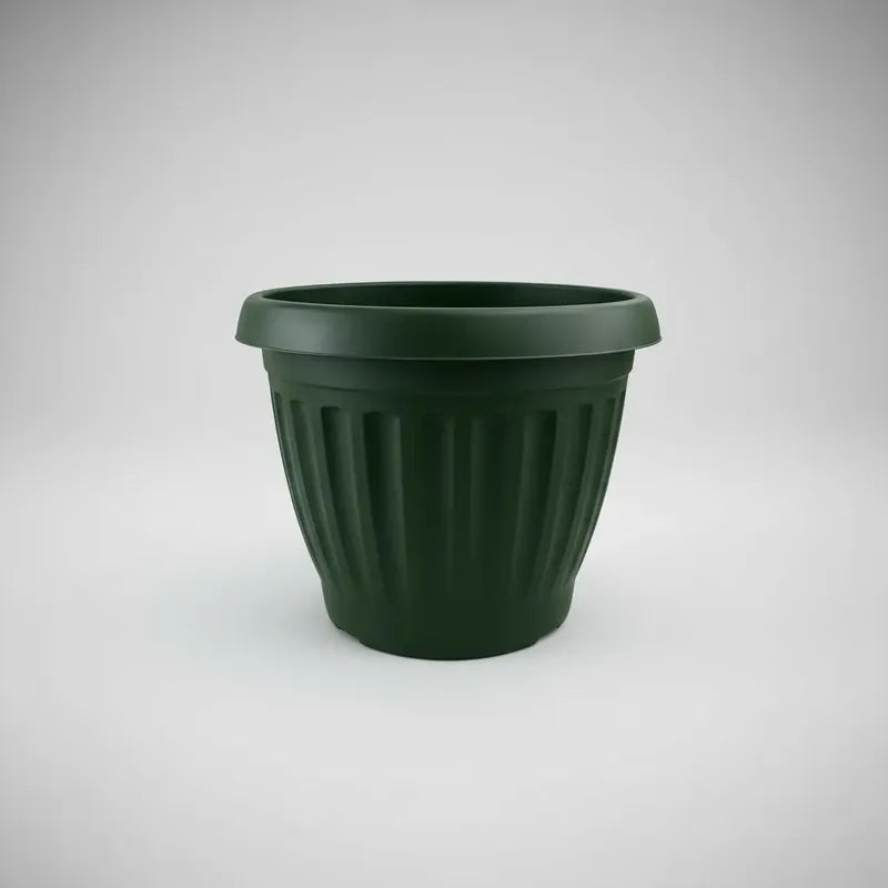 Macetero Plástico  Terracota 50cm Diámetro Verde Oscuro Verd