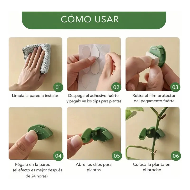 Clip De Fijación Para Plantas 10 Unidades