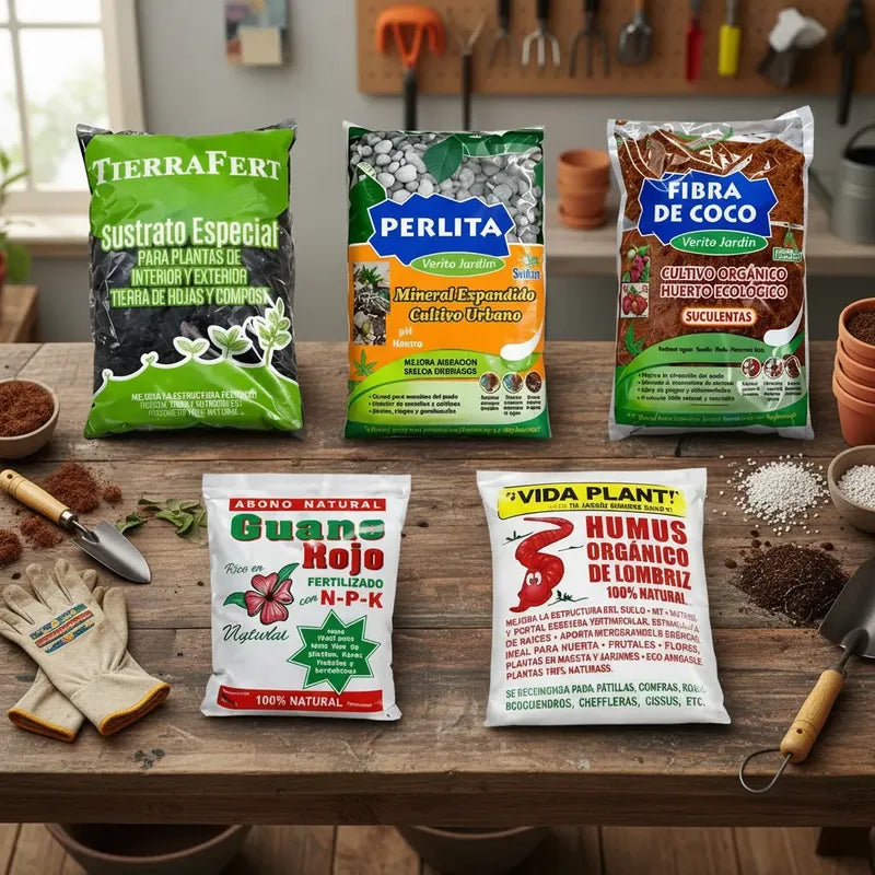 Pack Sustrato Premium Plantas De Interior Y Exterior