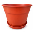 Macetero Plastico 25 Cm Con Plato Incluido Terracota Liso 25