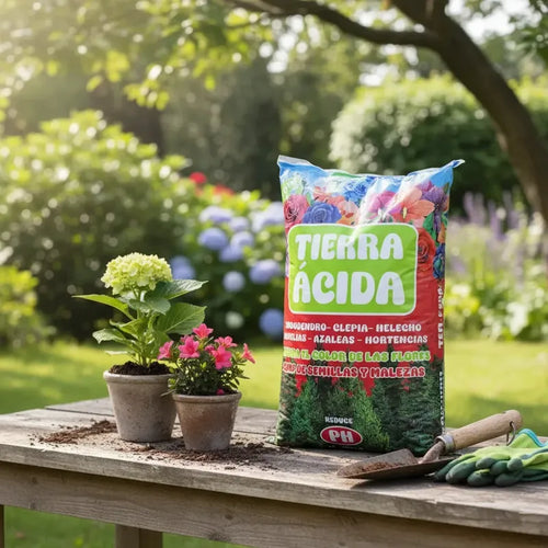 Bolsa Tierra Acida 5lts Para Hortensia, Azaleas, Camelia