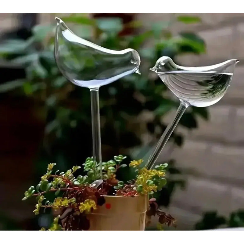 Autoriego para Plantas Forma de Pájaro x2
