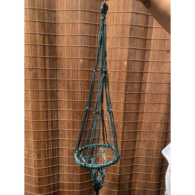 Colgante Hilo Para Plantas/ Porta Macetero Verde Oscuro