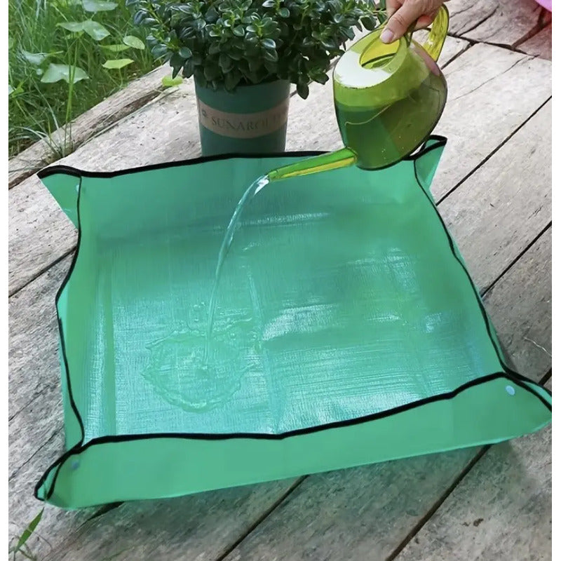 Alfombra Transplante Mat Para Plantas Multiuso Impermeable 66 Cm Verde