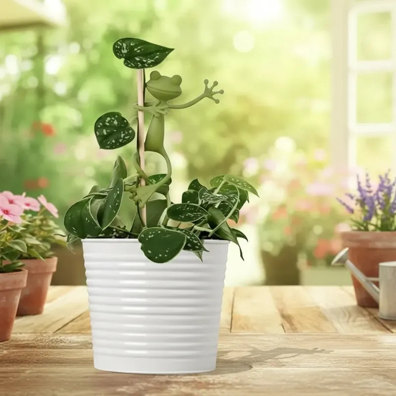 Soporte Para Plantas Forma De Rana 2 Unidades