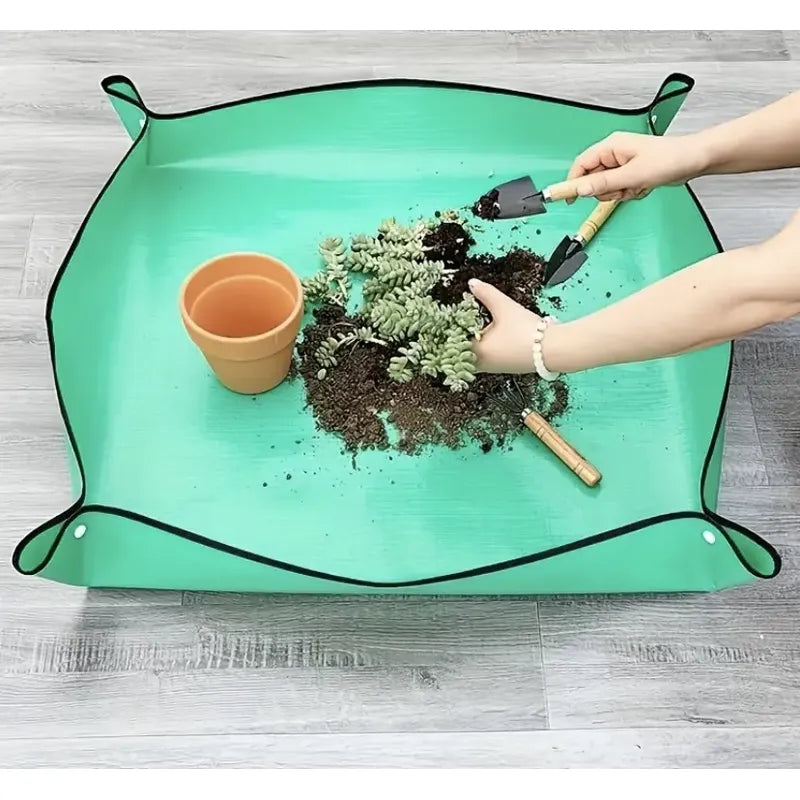 Alfombra Transplante Mat Para Plantas Multiuso Impermeable 66 Cm Verde