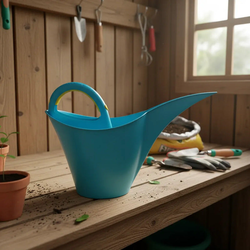 Regadera Plastico Para Plantas 2 Litros Celeste