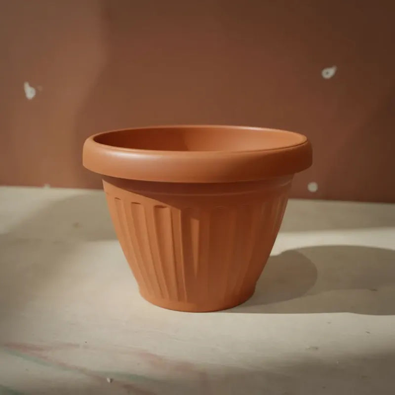 Macetero Plastico Colonial 20cm Diámetro Terracota Terracota 20