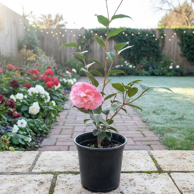 Camelia Grande Planta De Floracion Invernal