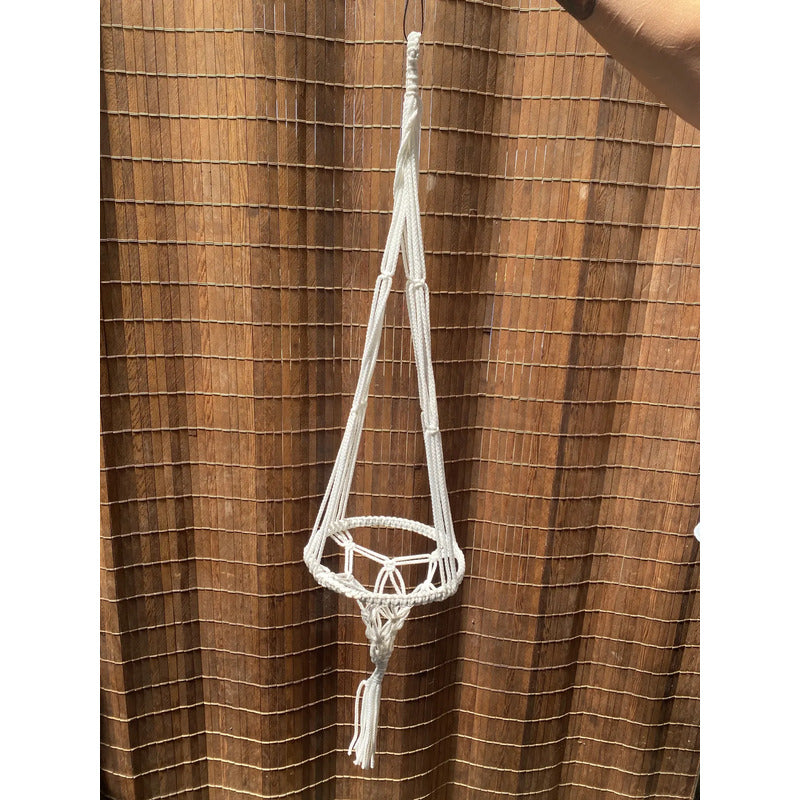 Colgante Hilo Para Plantas/ Porta Macetero Blanco