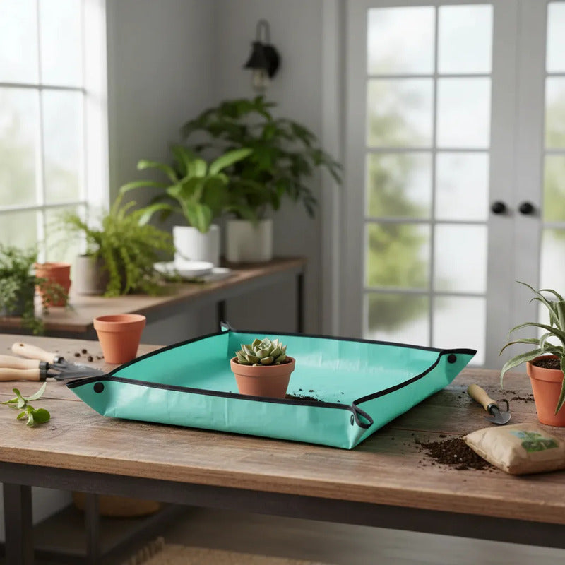 Alfombra Transplante Mat Para Plantas Multiuso Impermeable 50 CM Verde