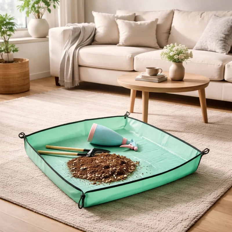 Alfombra Transplante Mat Para Plantas Multiuso Impermeable 100 CM 75 CM Verde