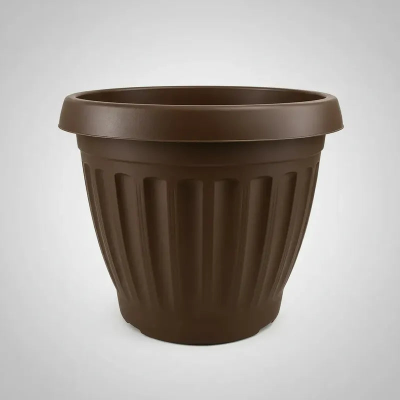 Macetero Plástico  Terracota 50cm Diámetro Marrón Oscuro Colonial