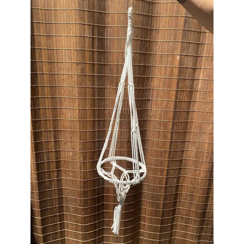 Colgante Hilo Para Plantas/ Porta Macetero Blanco