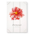 Cuadro De Madera Decorativo 40x60 Diseño Flor Blanco