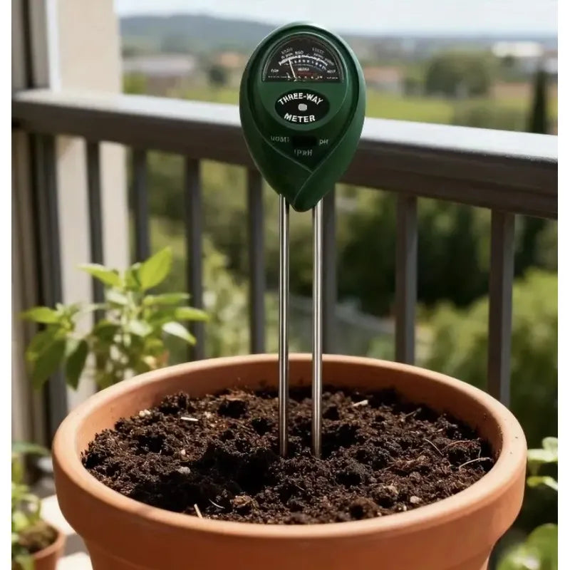 Medidor De Humedad, Luz Y Ph Para Plantas 3 En 1 Verde Musgo
