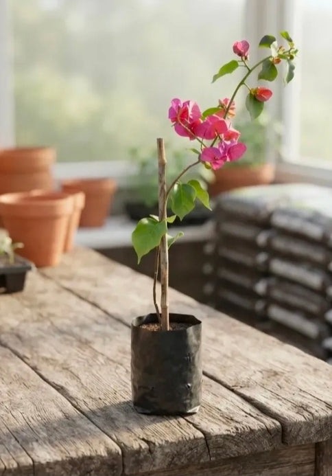 Bugambilia Pequeña Planta Trepadora Fucsia